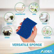 AIDEA Non Scratch Scrub Sponge-24Count, Sponges Kitchen, Sponges for Dishes | Cleaning Sponge, Cleans Fast Without Scratching, Stands Up to Stuck-on Grime, Cleaning Power for Kitchen, Household
