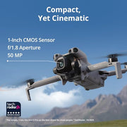DJI Mini 5 Pro Fly More Combo With DJI RC 2, 1-Inch CMOS | 4K Drone for Beginners With Omnidirectional Obstacle Sensing, ActiveTrack 360°, 225° Gimbal Rotation, 3 Batteries