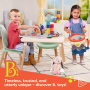 B. toys Wooden Piano, Mini Maestro with Color-Coded Songbook | Wooden piano toy with color-coded keys and songbook featuring 6 classical compositions; 3+ Years