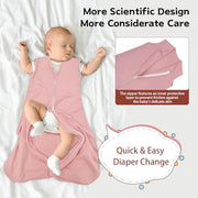 Baby Sleep Sack 0-6 Months, 100% Cotton Wearable Blanket, 0.5 Tog, 3 Pack | Lightweight Infant Sleeping Bags, for Newborn Toddler, 2-Way Zipper for Easy Change, Soft and Breathable,Baby Sleep Essential