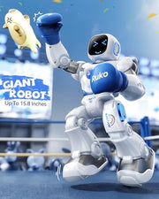 Ruko 1088 Smart Robot Toy for Kids, Large Programmable Interactive Gift | Support Remote Control & App Control & Voice Command, Birthday Gift for Boys & Girls Ages 4 5 6 7 8 9, Blue
