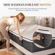 Queen Mattress, 12 Inch Queen Size Hybrid Mattresses in a Box | Medium Feel Foam and Individual Pocket Springs, Fiberglass Free Mattress, Extra Edge Support, Pressure Relief, CertiPUR-US