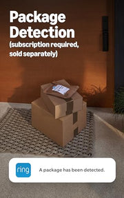Ring Battery Doorbell, Home or business security with Head-to-Toe video, Live View with Two-Way Talk, and Motion Detection & Alerts, Satin Nickel