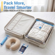 Fygrip 80% Space Saver Vacuum Storage Bags with Hand Pump, 20 Combo | Plastic Packaging Bags, Vacuum Seal Bags for Clothing, Travel Luggage, Blankets, Comforters