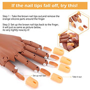 LIONVISON Practice Hand for Acrylic Nails, Flexible Nail Practice Hands Training Kits, Fake Manican Hands for Nails Practice, Movable Nail Maniquin Hand with 300PCS Nail Tips, File, Brush and Clipper