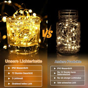Fairdeer 6 Pack Fairy Lights Battery Operated - 7ft 20 Led Twinkle lights 3 Modes, Bulk Mini String Lights Waterproof for Mason Jars Vases DIY Party Table Centerpieces Christmas Decoration -Warm White