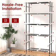 Sakugi Storage Shelves - 5 Tier Shelf Organizer, Heavy Duty Garage Shelving Unit with Leveling Feet, Stable Metal Shelves Organizer for Pantry, Kitchen and Closet, 33.0" W x 12.6" D x 72.0" H, Black