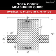 Easy-Going Reversible Couch Cover, 3 Cushion Sofa, Large, Gray/Light Gray | Machine Washable Slipcover For Dogs, Water Resistant Furniture Mat For Living Room, Non-Slip Sofa Cover, Pet Friendly