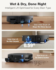 ECOVACS DEEBOT T90 PRO Omni Robot Vacuum and Mop, 30000Pa Blast Suction | TruEdge Instant Self-Cleaning OZMO Roller, PowerBoost Charging, Triple Lift Carpet Care, ZeroTangle for Pet Family,YIKO Agent