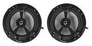 Rockville RKL65MBW 6.5" 2-Way Coaxial Marine Boat LED Speakers Pair | 700W Peak / 170W RMS, 4 Ohm, Waterproof, Red/Blue Beat-Sync LEDs, 35Hz-20kHz, Includes Black/White Grilles and 16.4 Ft Wire
