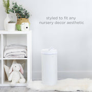 Ubbi Stainless Steel Diaper Pail, No Special Bags, Odor-Locking, White | Award-Winning Registry Must-Have, Childproof Safety Lid with Lock, Holds Up To 55 Newborn Diapers, Modern Nursery Essential