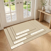 LEKEEPGO Door Mat 17"x29", Non Slip Washable Indoor Door Mat, Khaki | Rubber Backing Door Mat Indoor Entrance, Absorbent Low-Profile Doormat Front Entry Entryway Resist Dirt Welcome Floor Mats