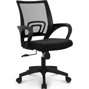 NEO CHAIR Office Computer Chair Ergonomic Mid-Back Mesh Desk Chair, Black | Breathable Mesh Back with Lumbar Support, Height Adjustment, Smooth Rolling Casters for Home Office, Study or Gaming Setup