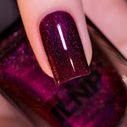 ILNP Black Orchid - Deep Burgundy Holographic Nail Polish, Long Lasting Non Gel, Chip Resistant, Non-Toxic, Vegan, Cruelty Free