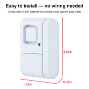 UltraPro Personal Security Window and Door Alarm, 6 Pack, Wireless Chime | DIY Protection, Burglar Alert, Easy Installation, Home Security, Ideal for Home, Garage, Apartment, White, 49721