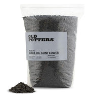 Old Potters Wildlife Black Oil Sunflower Seeds, 12 lbs | For Birds and Wildlife, Non-GMO, USA Grown on Small Farms