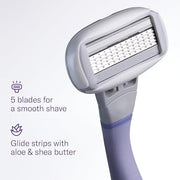Flamingo Women's Original Razor Blade Refill Cartridges - 6 Count | 5-Blade Shaving Razors for Women