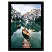 Americanflat 12x18 Picture Frame - Engineered Wood - Black | Shatter-resistant glass, hangs vertical or horizontal, sawtooth hangers included, fits photos, posters and art