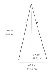 Amazon Basics Easel Display Stand, Instant Floor Poster, Lightweight, Collapsible and Portable with Tripod Base, Black Steel (supports 5 pounds)