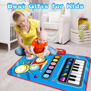 Baby Toys for 1 Year Old: 2 in 1 Baby Musical Mat Toddler Toys Age 1-2 | Piano Drum Babies Play Mat - Infant Music Toy 12-18 Months Babies Birthday Valentines Gifts for 1 2 3 Year Old Boys Girls
