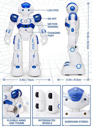 KingsDragon RC Robot Toys for Kids,Remote Control Smart Robot Toy | Gesture & Sensing Programmable Interactive Walking Robot for Age 3 4 5 6 7 8 10 Year Old Boys Girls Birthday Gift Present