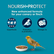 Kaytee Forti-Diet Pro Health Nourish+Protect Canary & Finch Food, 2 Lb | Supports digestion and immunity. Canary food with probiotics and prebiotics. Bird food, omega 3s, naturally preserved