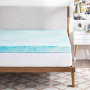 OLIXIS 2 Inch Twin Cooling Gel Infused Memory Foam Mattress Topper, Bed Pad | CertiPUR-US Certified, Soft Ventilated Pressure Relieving Bed Pad in a Box, Breathable Plush Feel