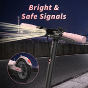 Electric Scooter - 350W/500W Motor, 8.5"/10''Solid Tires, Up to 19/22MPH& 16/21/23Miles Long-Range Portable Commuting Scooter for Adults with Double Braking System