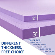 SINWEEK 2 Inch Gel Memory Foam Mattress Topper, Twin Size | Ventilated Soft Pressure Relieve Mattress Pad, Breathable Bed Topper, CertiPUR-US Certified