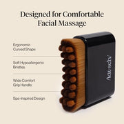 Kitsch Lymphatic Contour Face Brush - Facial Massage Brushes - Black | Hypoallergenic Bristles, Depuffing & Encourage Circulation, Lymphatic Face Brush for Skin Care, Ergonomic Contour Design