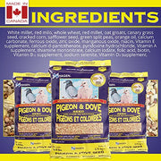 Hagen Pigeon & Dove Seed, Original Formula Bird Food, 6 lb Bag | Nutritionally Complete Seed Mix with Vitamins & Minerals, Wild & Captive Bird Diet, Insect-Resistant Air-Tight Packaging