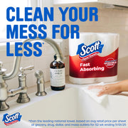 Scott Paper Towels, Choose-A-Sheet, 6 Double Rolls, 108 Sheets Per Roll | Absorbent, Deep-Cleaning Ridges, Virtually Lint-Free, Reliable