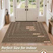 BEQHAUSE Dirt Trapper Door Mat 20" x 32", Non-Slip Washable Doormats, Beige | Entrance Mat Dirt Resistant and Absorbent Welcome Mat, Low Profile Floor Mats for Front Back Door and Entryway