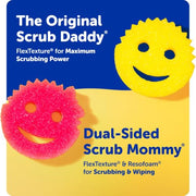 Scrub Mommy Kitchen Sponges - Dual-Sided Dish Sponges for Scrubbing - Non-Scratch Cleaning Sponges for Washing Dishes, Bathroom & Multi-Surface Cleaning - Online Exclusive (3 Count)