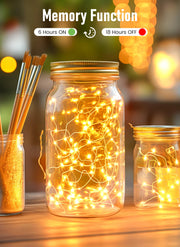 Minetom Twinkle Fairy Lights Plug in, 33ft 100 LEDs USB String Lights | with Remote and Timer, Waterproof 8 Modes for Bedroom Indoor Wreath DIY Wedding Holiday Christmas Decorations, Warm White