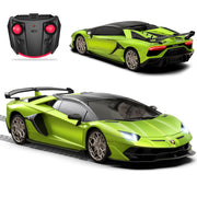AEROQUEST 1:24 Lamborghini Remote Control Car （Aventador SVJ-Green） | Officially Licensed,Birthday Gift,Toys for ages 3-8,Electric Sport Racing,front-light ,2.4GHz-supports multi-play