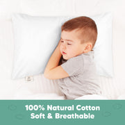 KeaBabies Toddler Pillowcase 13x18 Organic Cotton Cover, Soft White