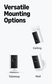 Ring Indoor Cam 2K, Retinal 2K for crisp video, 6x Enhanced Zoom, Night Vision, Home and business security, White
