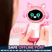 emotoBOT COR-A Interactive Robot Kids’ Toy Touch-and Sound-Responsive Robot | Holiday Stocking Stuffers, Gifts, Presents, Ages 6+, Pink, Movement, LED Face, 100+ Ways to Play