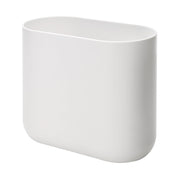 iDesign Small Slim Plastic Bathroom Trash Can, White | Bedroom, Office, Desk, Dorm