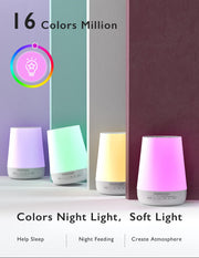 Momcozy Smart Baby Sound Machine with Night Light, White Noise Machine | Toddler Sleep Trainer 34 Soothing Sleep Sounds, Timer, App Remote Control, Egg Light, Personal Sleep Routine Alarm Clock