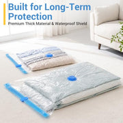Fygrip 80% Space Saver Vacuum Storage Bags with Hand Pump, 20 Combo | Plastic Packaging Bags, Vacuum Seal Bags for Clothing, Travel Luggage, Blankets, Comforters