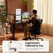 ErGear 48 X 24 Inch Height Adjustable Electric Standing Desk, Black | Stand Up office Desk, Home Office Computer Desk with 4 Memory Presets, Stable Steel Frame, 176 lbs Capacity, Easy Assembly