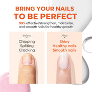 Modelones Nail Strengthener and Growth, Milky White Nail Polish Hardener | Extra Strong and Growth Fall Nail Repair Natural Strengthening Polish Concealer Foundation Nail Stuff Toenails Gifts 15ml