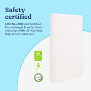Graco Premium Foam Baby Crib & Toddler Bed Mattress | GREENGUARD Gold Certified, Waterproof, Machine Washable OEKO-TEX Standard 100 Certified Cover, Firm Support, Standard Size