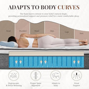 Queen Mattress, 12 Inch Queen Size Hybrid Mattresses in a Box | Medium Feel Foam and Individual Pocket Springs, Fiberglass Free Mattress, Extra Edge Support, Pressure Relief, CertiPUR-US