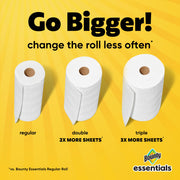 Bounty Essentials Select-A-Size Paper Towels, 6 Double Rolls, White, 108 Sheets Per Roll