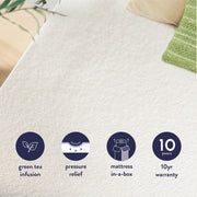 Best Price Mattress Full Mattress 6 inch Bed-In-A-Box, Green Tea Memory Foam White