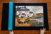 Buffalo Games - Roll-Up Puzzle Mat - Felt Saver Mat, Fits Up to 1500pc | Bigger In-Progress Puzzles, Solid Expandable Core, 3 Velcro Straps, Thick Felt Surface, Puzzle Storage, For Adults