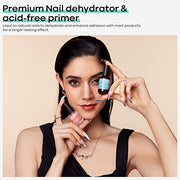 modelones Nail Dehydrator and Primer, Acid Free Prep Kit for Base Coat | Natural Hema-Free dehydrator & Bond Primer Prep Kit, Acrylic Nail Supplies 2 Pcs 15 ml